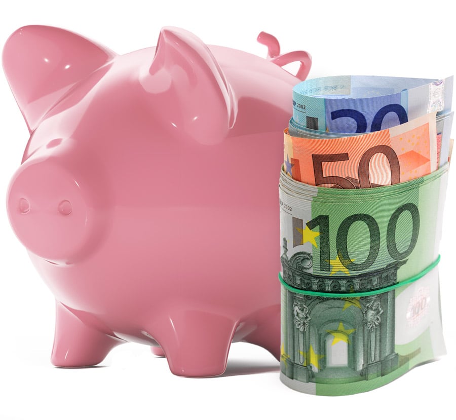 Sparschwein mit Geld - LADE EXPRESS